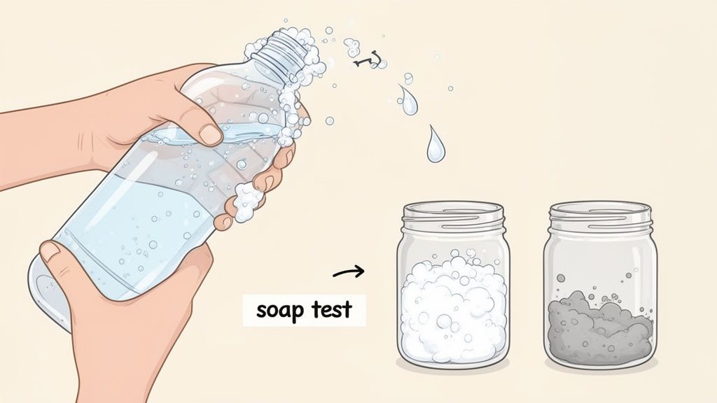 how to test water hardness at home
