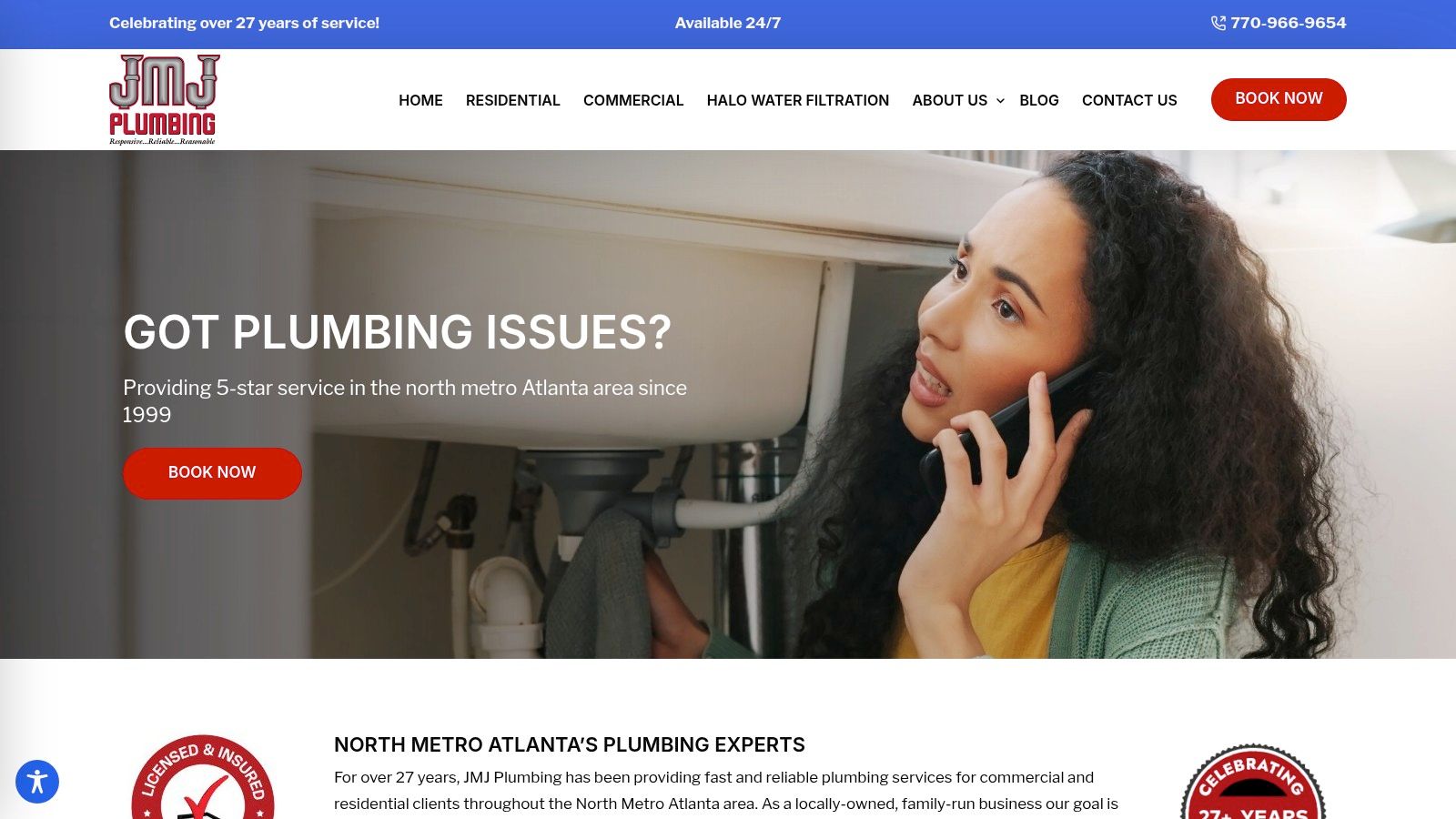 Screenshot from https://www.jmjplumbing.com